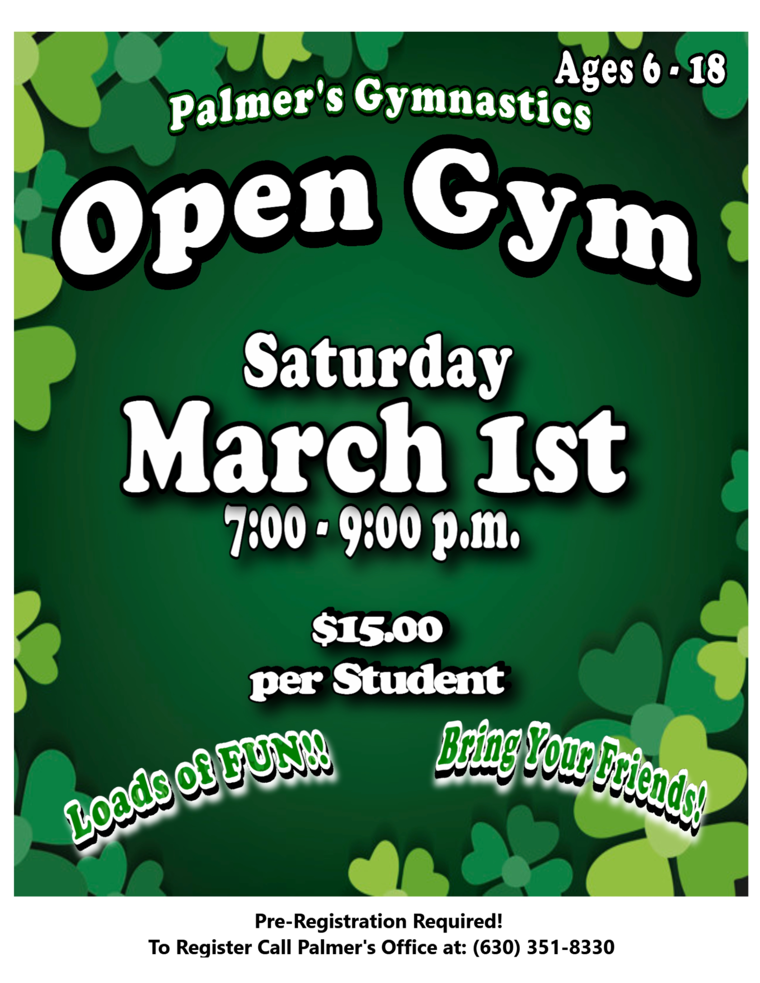 25 Open Gym March 1st