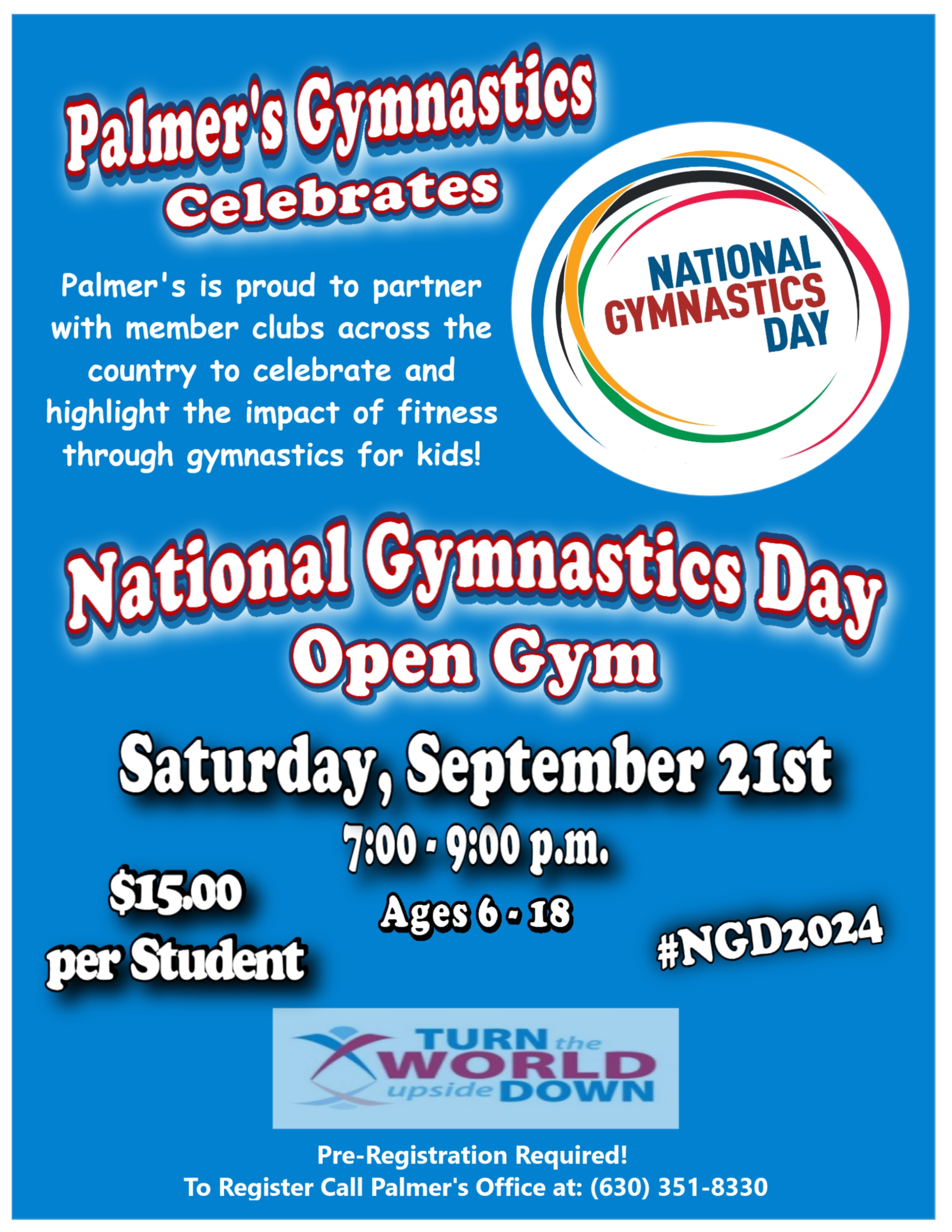 National Gymnastics Day Open Gym Sept. 21st