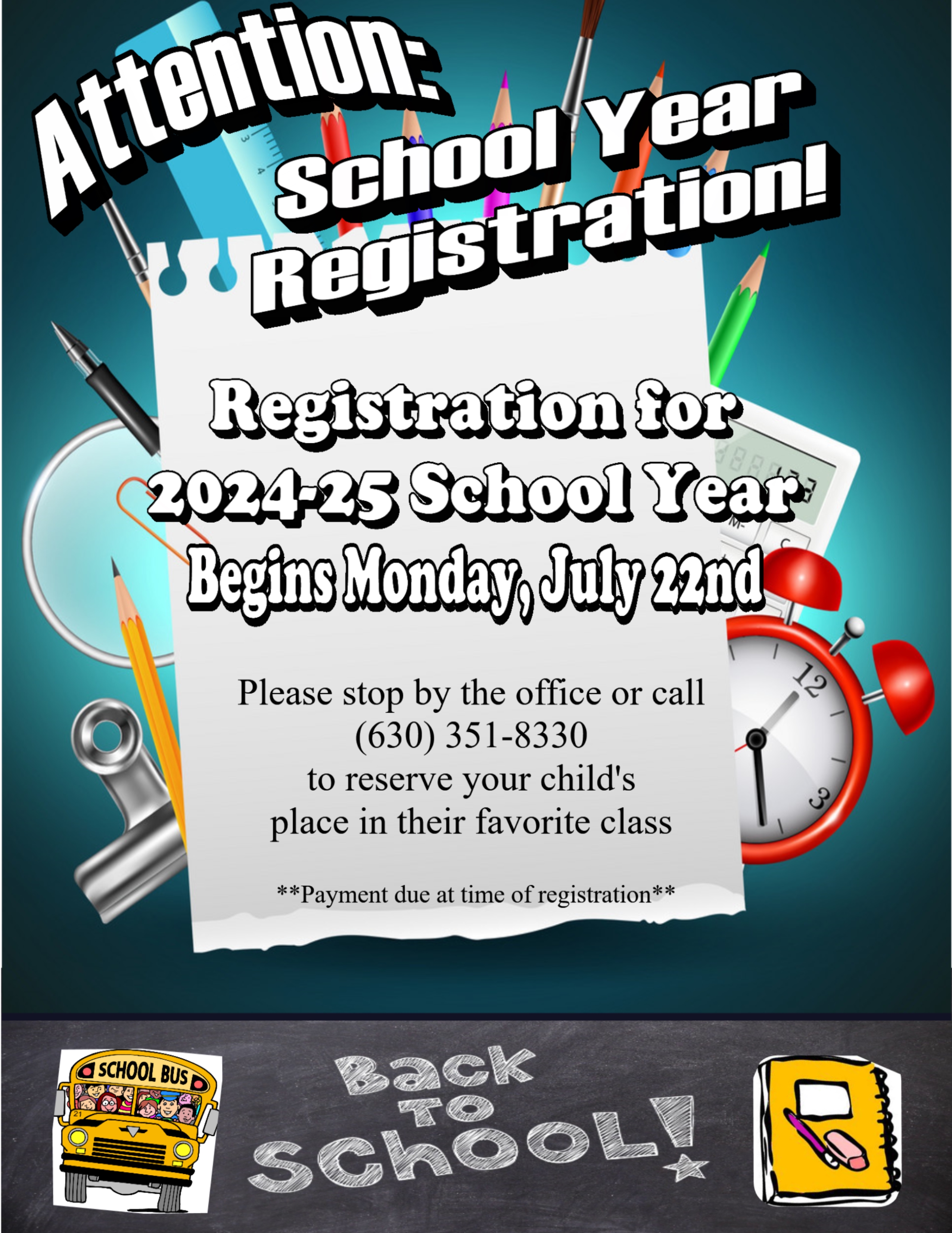 School Registration Begins 2024